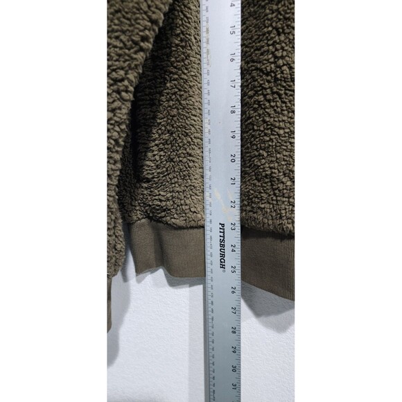 Calvin Klein Woman's Olive Green Fleece Jacket w/ Pockets Size XL Full Zip - Picture 10 of 12